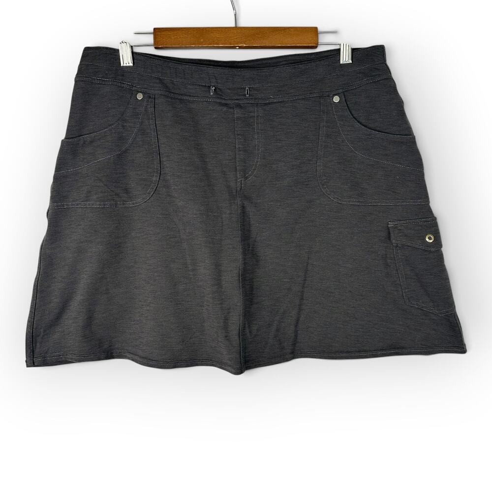Kuhl Skort Womens L Gray Cargo Pocket Athletic Outdoor Skirt Shorts Outdoor